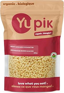 Yupik Organic White Chips, 45% Cocoa Butter, 500 g, Gluten-Free, GMO-Free, Kosher, Vegan, Dairy-Free, Sweet Flavor, White Chocolate Alternative, Melts Smoothly, Ideal for Baking, Snacking & Topping