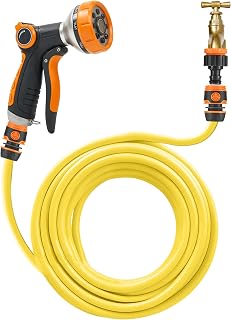 Outdoor Dog Shower Hose, 2.5m Dog Hose Kit with Spray Gun for Outside Tap
