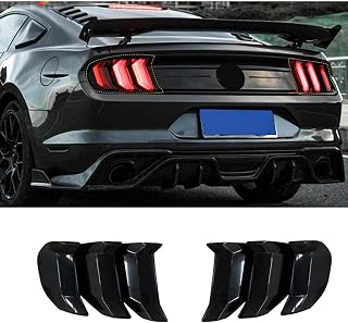 RT-TCZ Tail Light Lamp Cover Guard Trim Frame Bezels Decoration Accessories for Ford Mustang 2018 2019 2020 2021(Black)