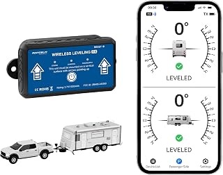 Wireless RV Leveling System Bluetooth App - Rechargeable Magnetic Camper Leveler with Dual-Axis Precise Guidance for Travel Trailers Motorhomes Caravans