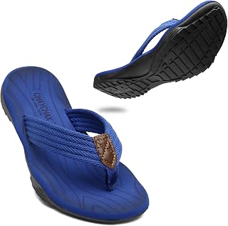 ChayChax Men's Soft Sports Sandals Non-Slip Flip Flops Casual Beach and Pool Shoes