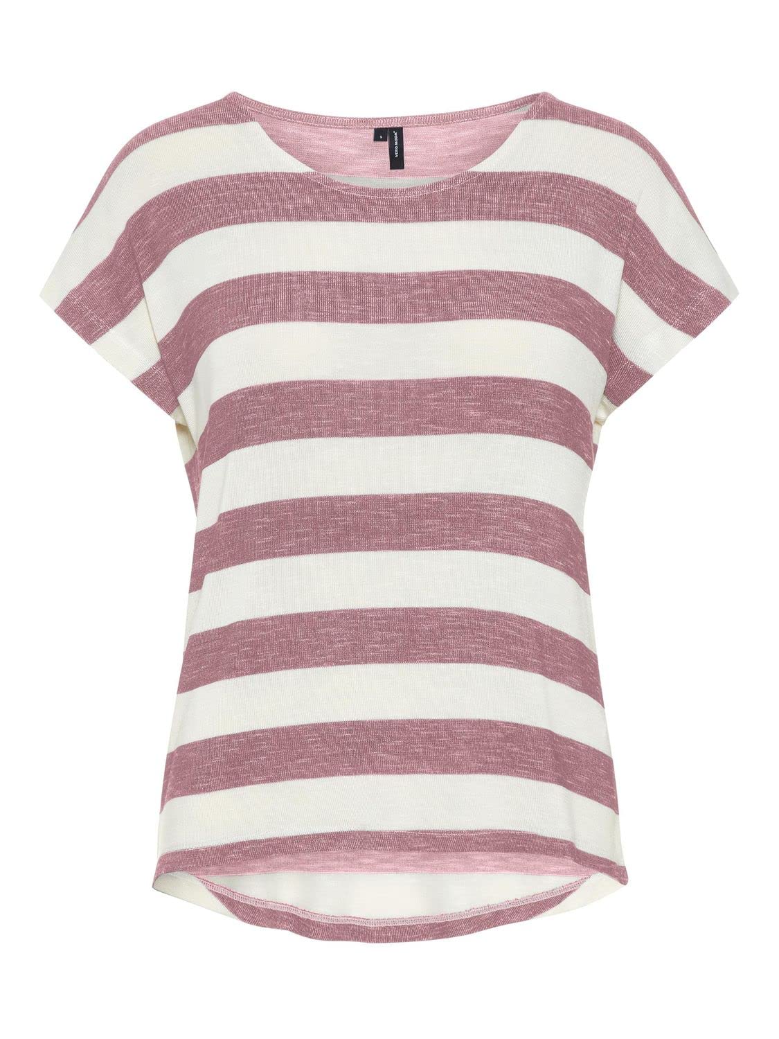VERO MODA Women's Crew Neck Striped T-Shirt