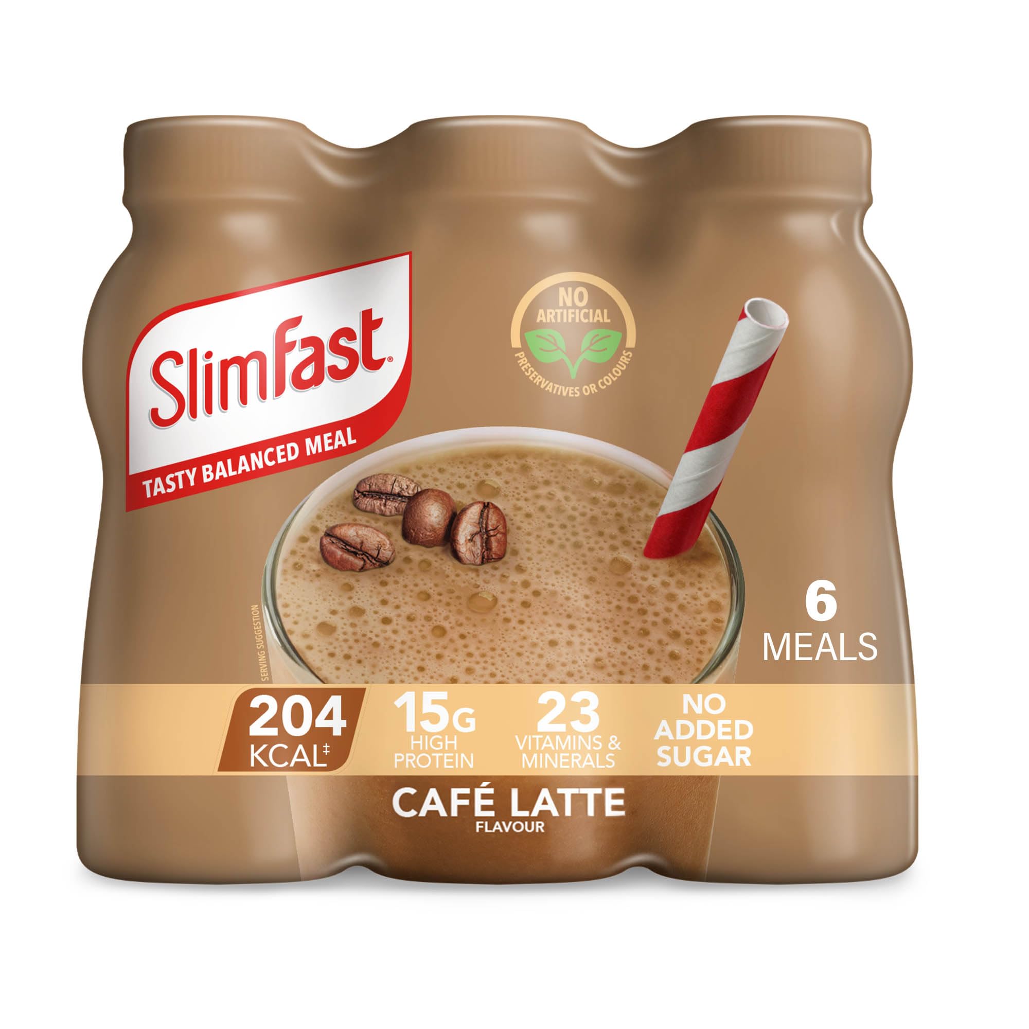 SlimFast • Café Latte Meal Replacement Shake • 6 x 325 ml | Café Latte Meal Repl