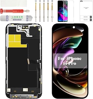 TFT for iPhone 14 Pro LCD Screen Replacement for iPhone 14 Pro Display Digitizer Touch Assembly Kit for iPhone 14 Pro Screen Replacement A2650 A2890 A2889 A2892 Black