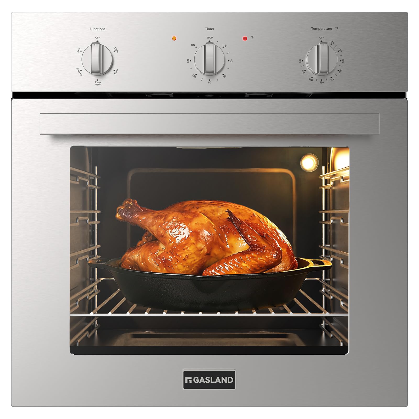 GASLAND 24 Inch Electric Wall Oven with 5 Cooking Modes, 2.79 Cu.ft, 2200W | Kno