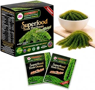 Sea Grapes - Umibudo Green Caviar - Dehydrated, Marinated in Saltwater by LONGEVITY | Enhance Health, Weight Loss, Boosting Immune System, Valued Natural Gift from Sea (Original, 2 Packs)