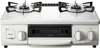 Rinnai HOWARO ET34NJH4-W (Official Store Limited) 22.0 inches (56 cm) White Gas Stove, No Water, Single-Sided Grade, Propane Gas (LP Gas))