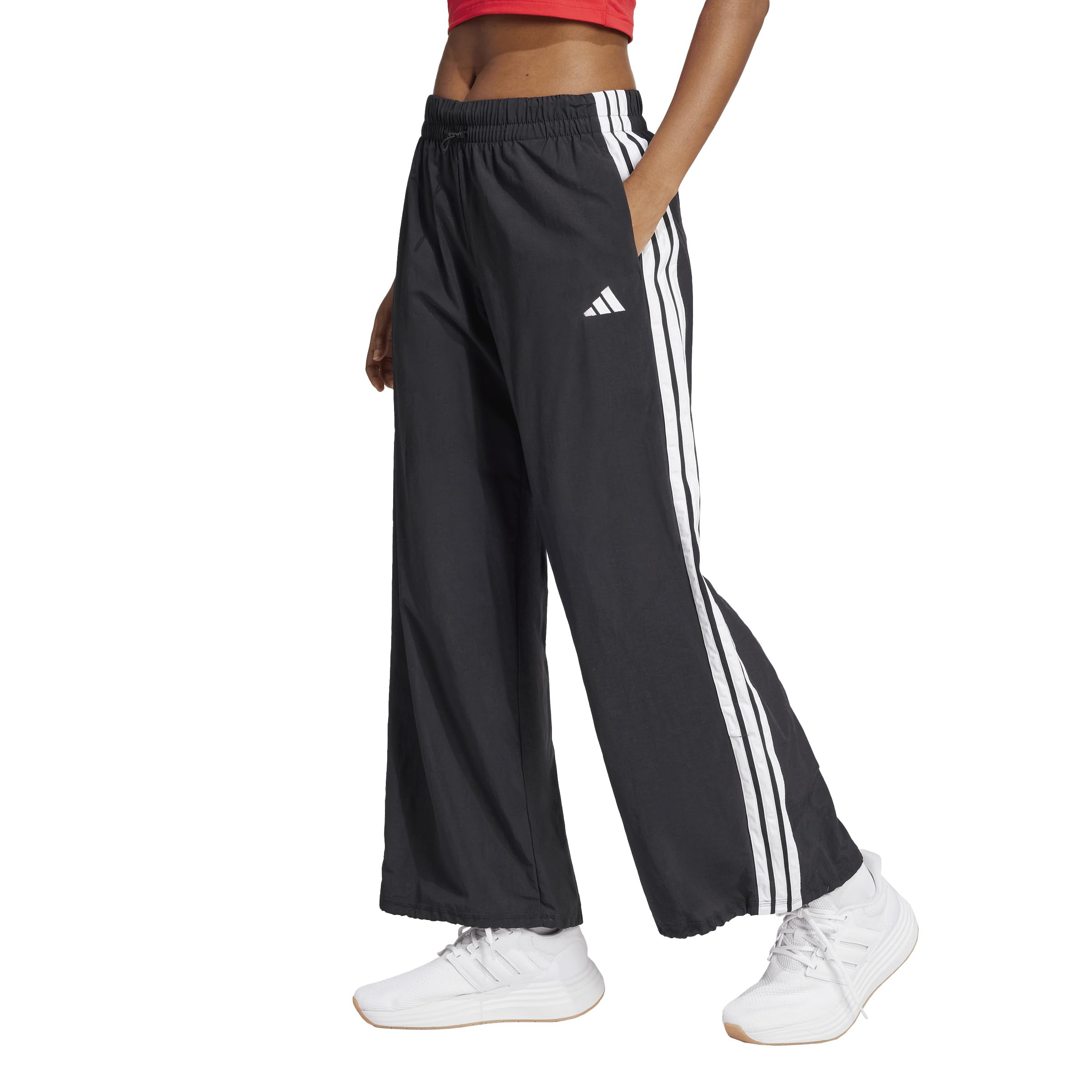 adidas Women's Lifestyle Essentials 3-Stripes Canvas Parachute Pants