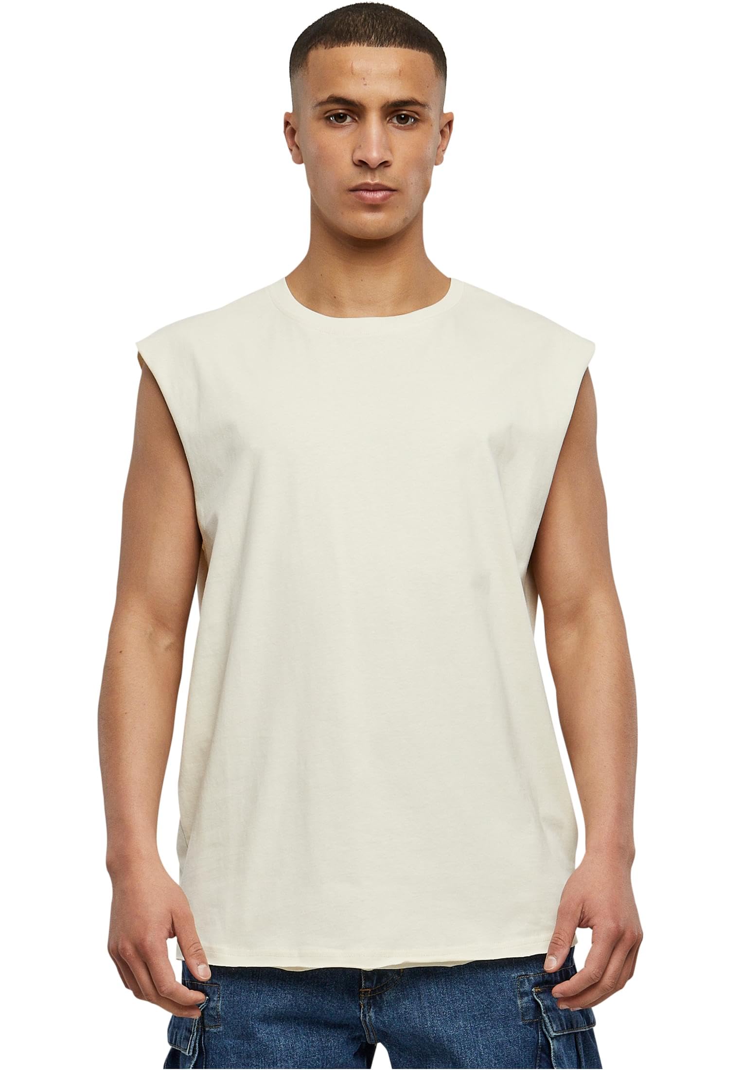 Urban Classics Open Edge Sleeveless Tee Men's T-Shirt Black Regular
