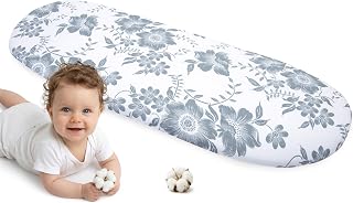 Medi Partners Baby Fitted Sheet Pram Sheet 86 x 40 cm Bed Sheet Bassinet - 100% Cotton Fitted Sheet for Cot Bed Cover (Berry)