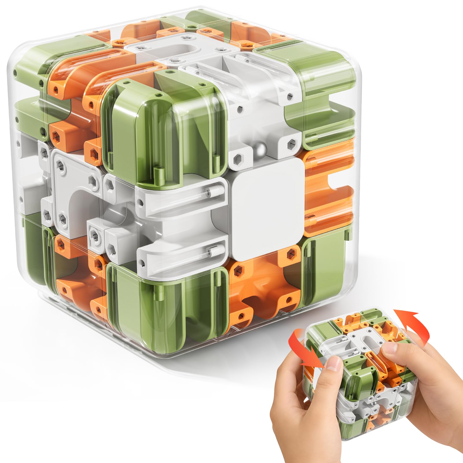 KIZONLY 3D Cube Puzzle for Kids 5-8 8-12 | Color Matched Game, Sensory Education