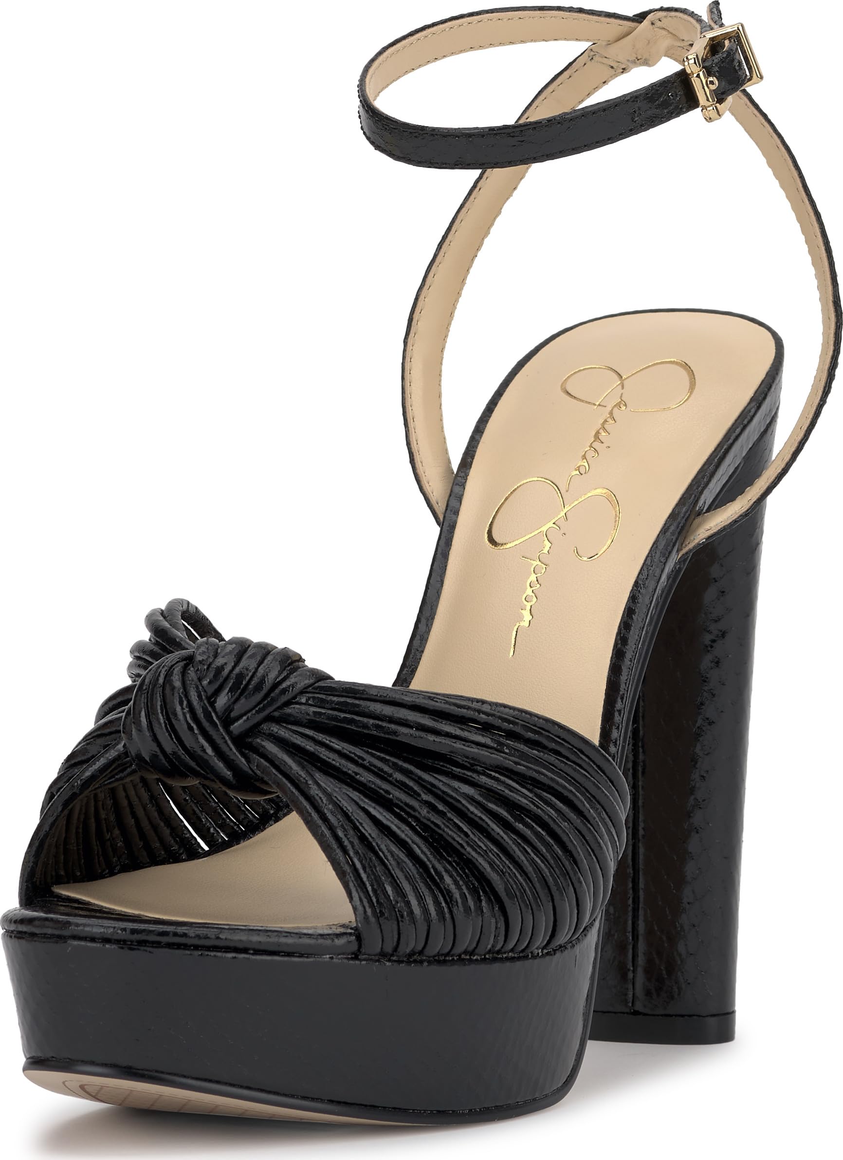 Jessica Simpson Womens Immie Platform Sandal with Ankle Strap