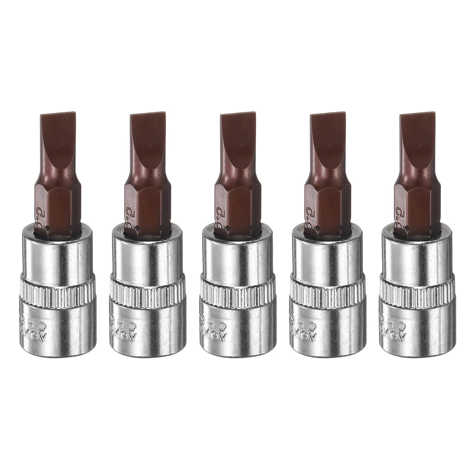 HARFINGTON 5pcs 5.5 intaglio bit bit socket 1/4 "Square Drive testa piatta S2 & 