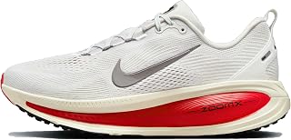 Nike Vomero 18 Men's Road Running Shoes (Platinum Tint/Siren Red/Light Smoke Grey/Metallic Pewter, HM6803-001)
