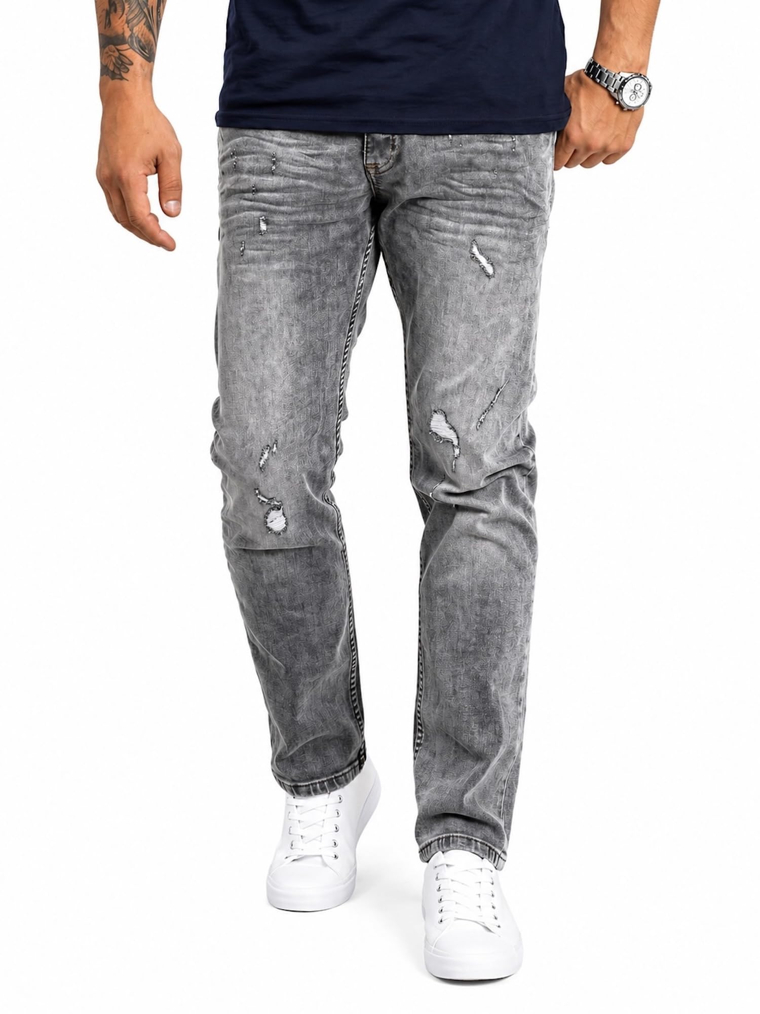 Rock Rock Designer Men's Jeans Stretch Slim Fit Slim Fit W29-W40 M21