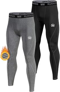 MEETWEE Men's Thermal Trousers, Thermal Tights Breathable Underwear Quick Drying for Cycling and Training Skiing Running