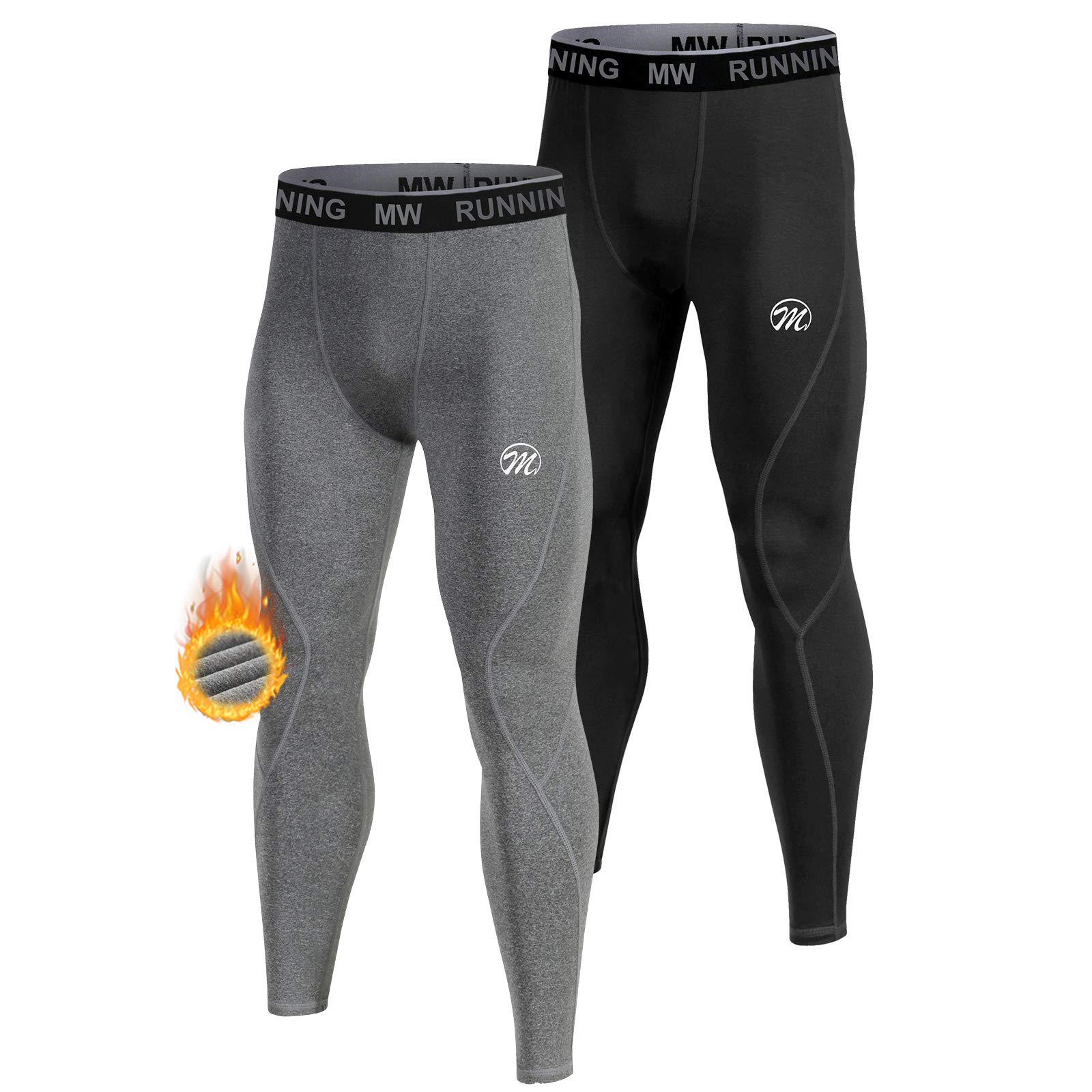 MEETWEE Men's Thermal Trousers, Thermal Tights Breathable Underwear Quick Drying