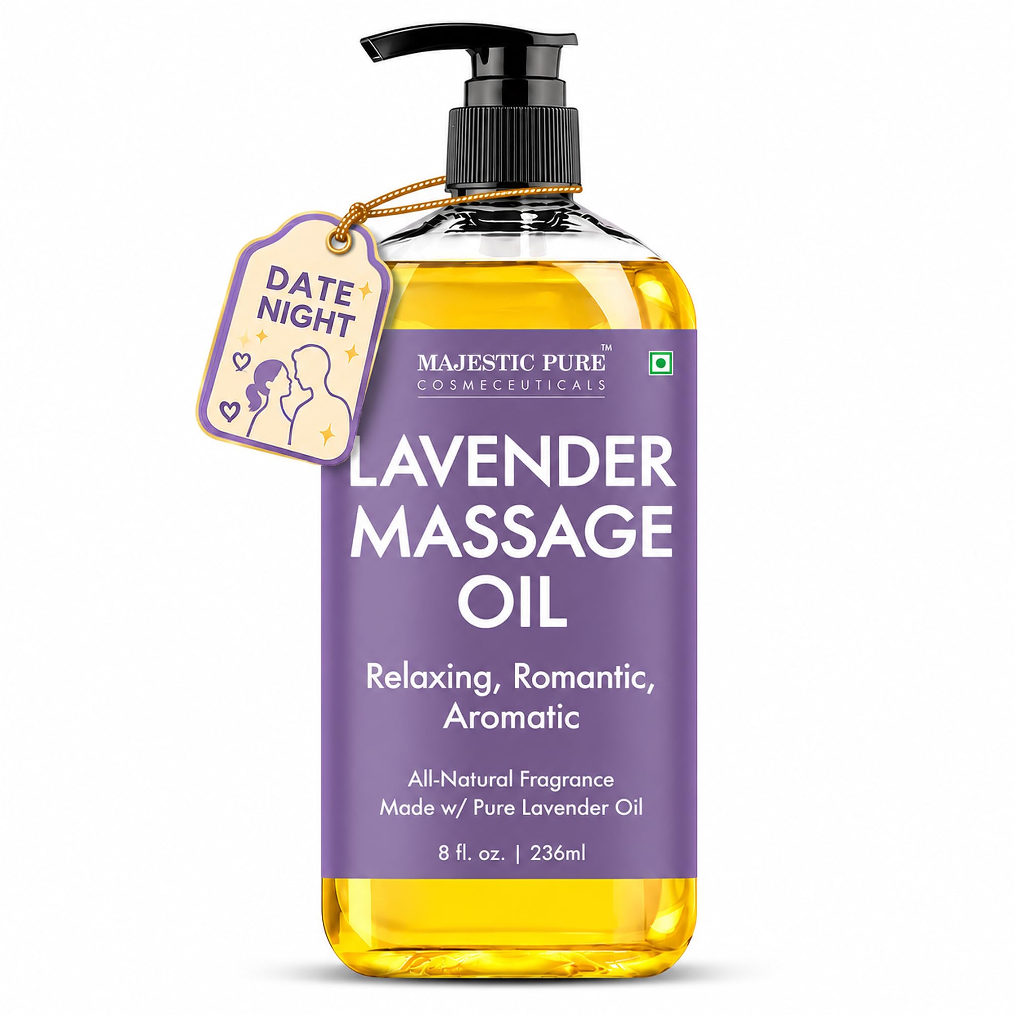 Majestic Pure Easy Glide Massage Oil- Body Oil for Women & Men, 236 ml | Rejuven