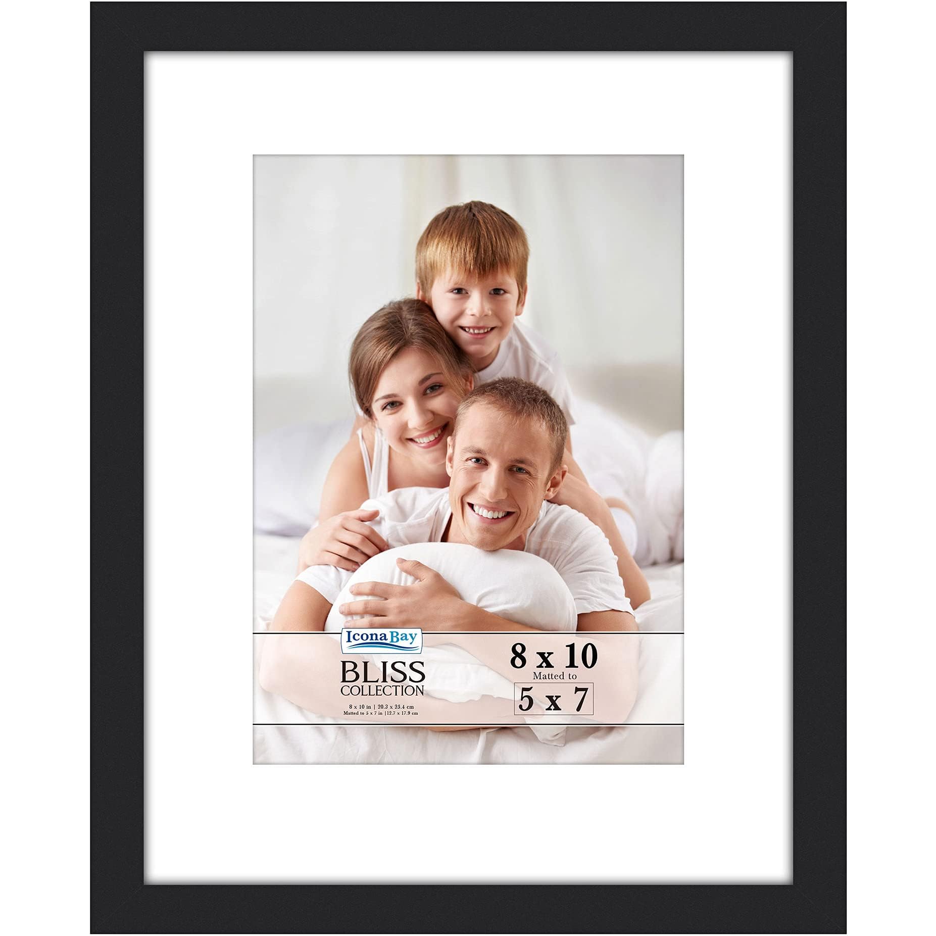 Icona Bay - 20 x 25 cm Black Photo Frame with Removable Mount for 13 x 18 cm Pho