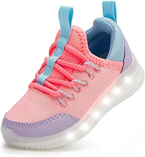 YESKIS Toddler Boys Girls Light up Shoes Slip-On Tennis Sneakers Casual
