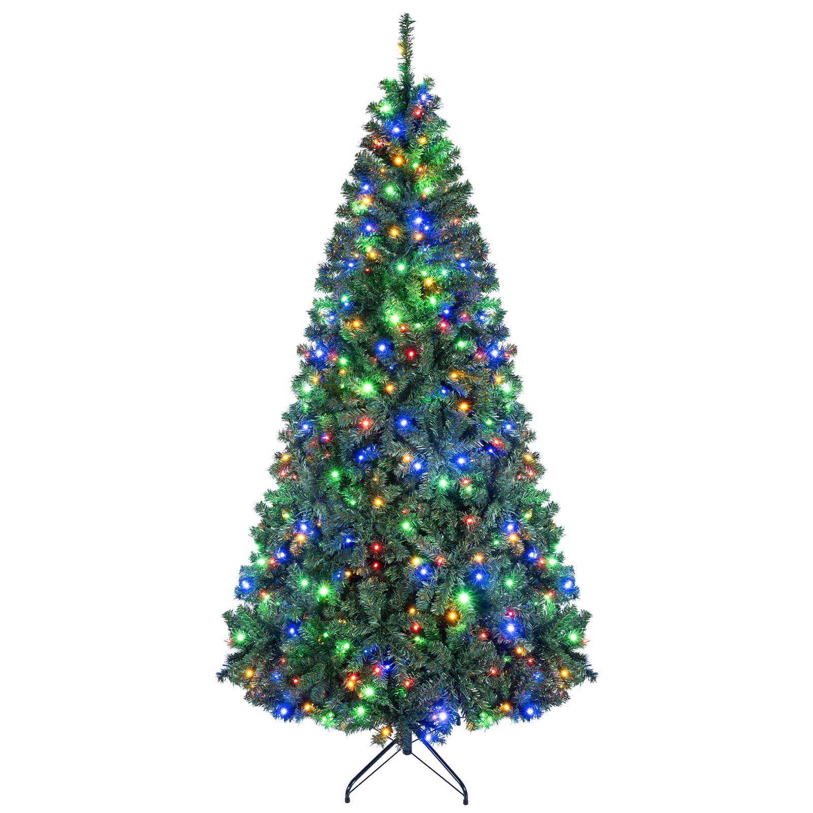 Goplus 5ft Pre-Lit Artificial Christmas Tree with 150 Lights, 11 Light-Mode | Li