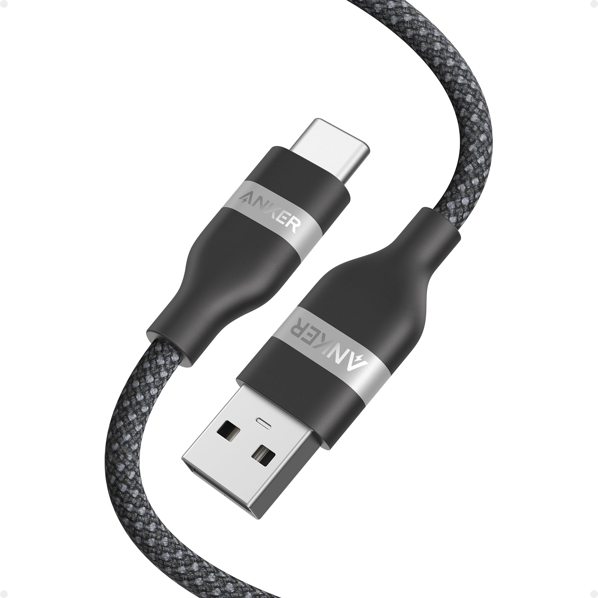 Anker Nano USB A to USB C Cable, CarPlay USB to USB C Cable (3 ft, Balck) | Upcy