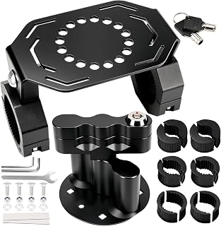 Upgraded RX-LOX-PM Locking Gas Can Pack Mount for Rotopax with Keys UTV ATV | 2-in-1 Heavy-Duty Aluminum 1"-2" Roll Bar/Side Wall, Fits Rotopax/Fuelpax Gasoline &amp; Water Packs, Anti-Theft for Jeep Trucks