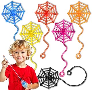 DODOLOL 30 Pcs Sticky Spider Web Sticky Hands for Kids Bulk Halloween Party Favors Decorations,Spider Webs for Classroom Prizes Halloween Gifts Goodie Bags Stuffers Pinata Stuffers for Boys Girl