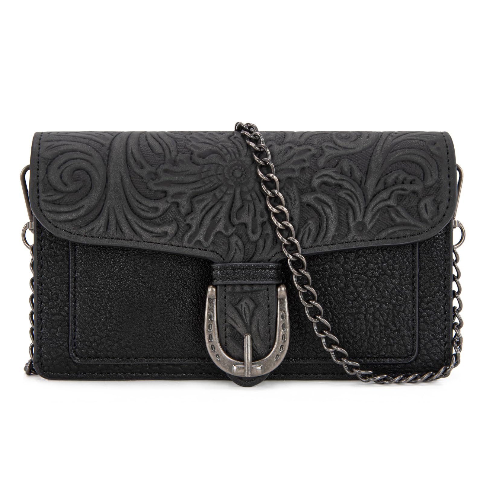 Montana West Small Crossbody Purse with Chain Strap Western Designer Clutch and 