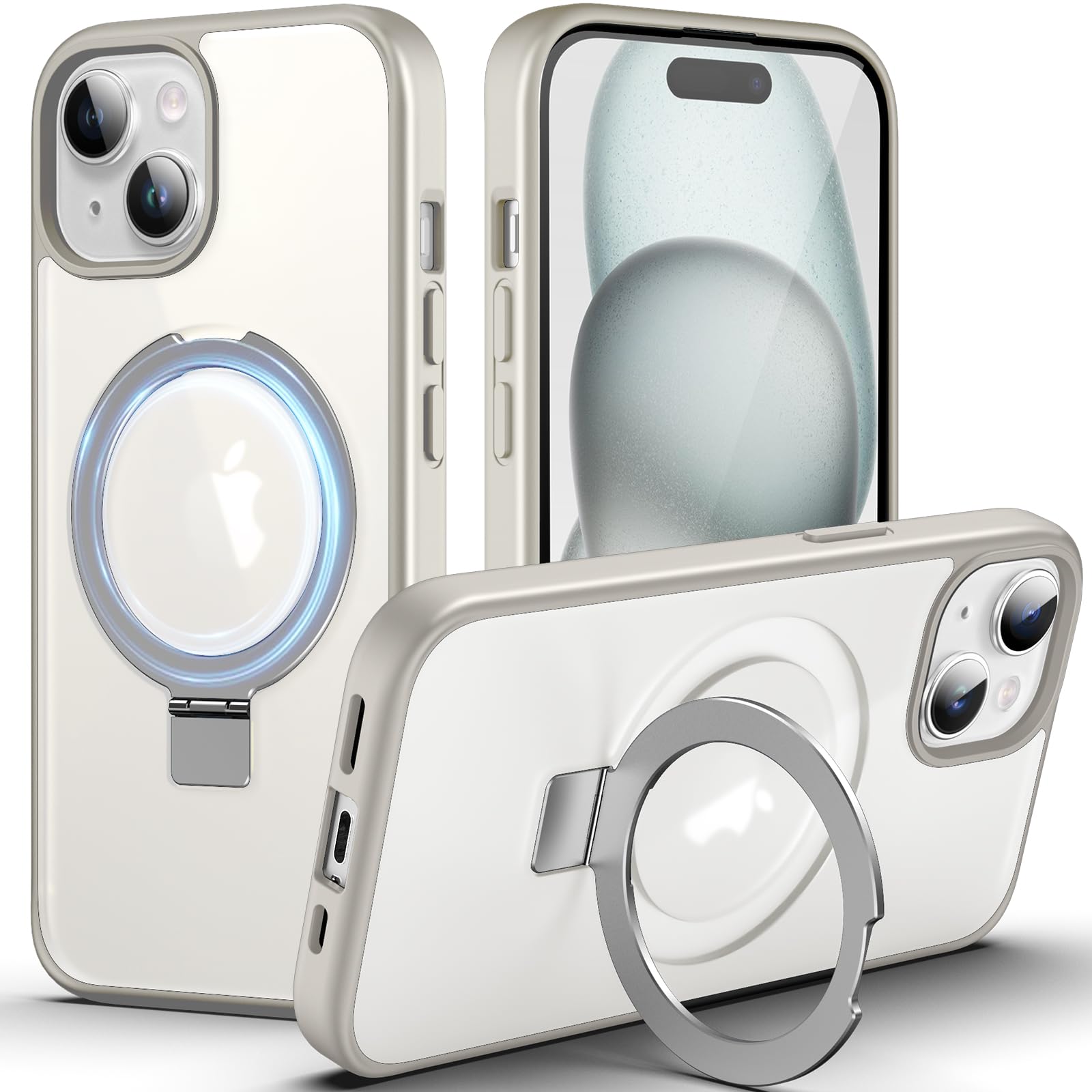 DASFOND Mag-Stand For iPhone 15 Case, 2023 Upgraded [All-in-One] [MagSafe] Invis