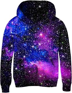 Fanient Pullover Boys Girls Fleece Hoodie with 3D Print Hoodie for Children with Kangaroo Pockets