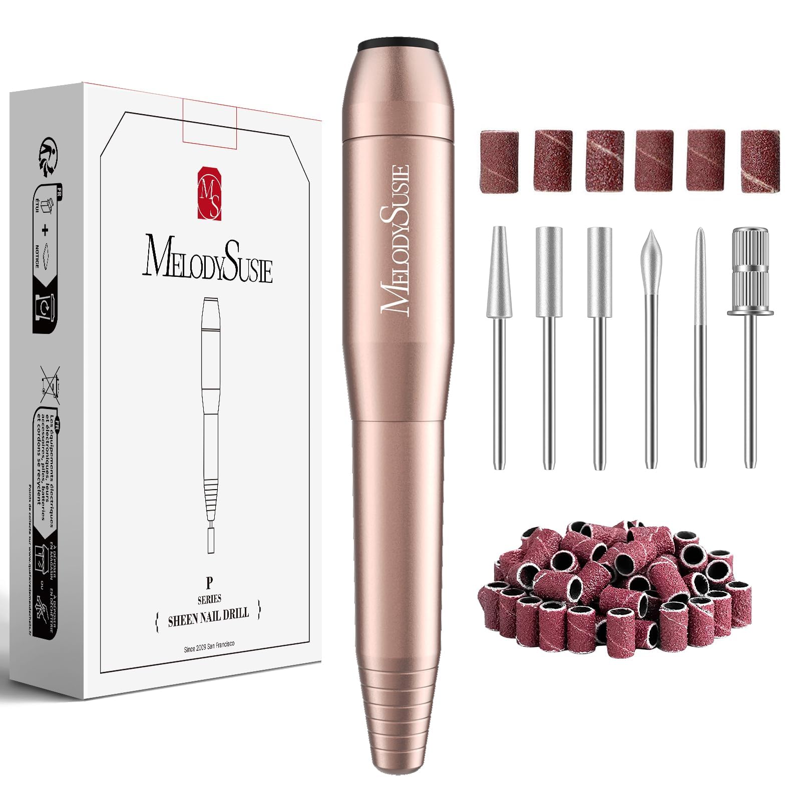 MelodySusie USB Nail Drill PC120I for Gentle Nail Prep | 20000RPM; Adjustable Sp