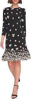 Tommy Hilfiger Women's Ruffle Hem Jersey Shift Mini Dress