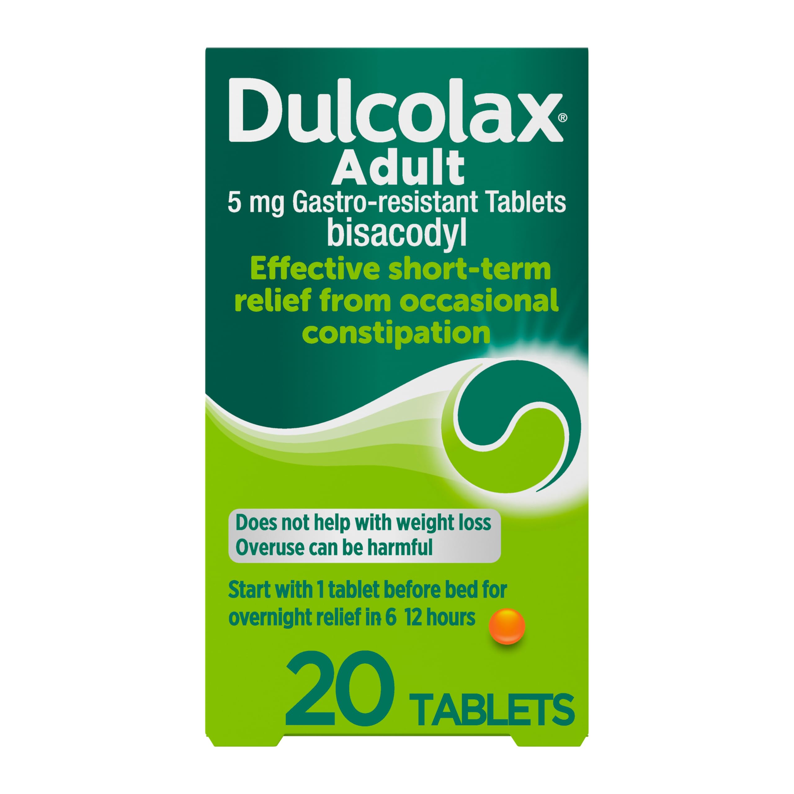 Dulcolax Adult - Constipation Relief Laxative 5mg Bisacodyl Gastro Resistant Tab