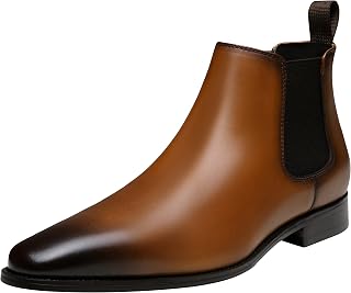 Jousen Mens Chelsea Boots Leather Slip On Dress Boots