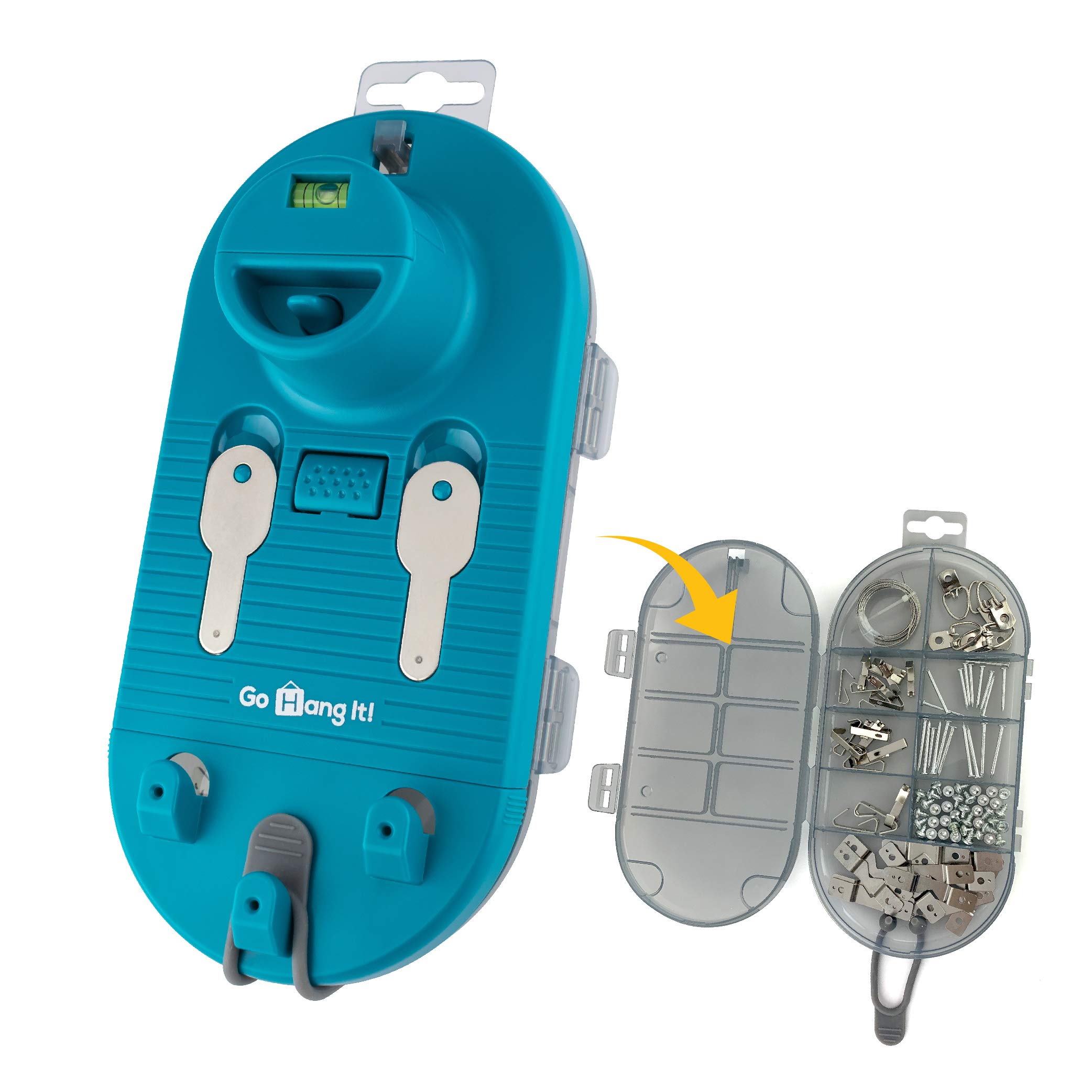 Original Go Hang It!® Pro All-in-One Picture Hanging Kit, Level & Hardware | Zer
