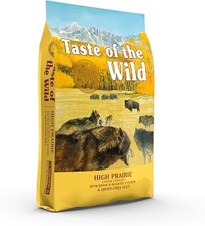 Taste of the Wild High Prairie Adult Dry Dog Food, Roasted Bison, 28lb | High Protein | Grain Free Recipe* | Nutrient Dense to Help Support Peak Health | Guaranteed Probiotics for Digestive Health