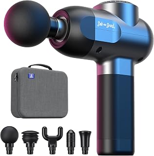Bob and Brad C2 Massager Gun, Massage Gun with 5 Speeds and 5 Heads, Powerful 3200 RPM, Quiet Portable Handheld Muscle Massage Gun for Home Gym Office Workout, Great Gift for Men Women with Carry Case
