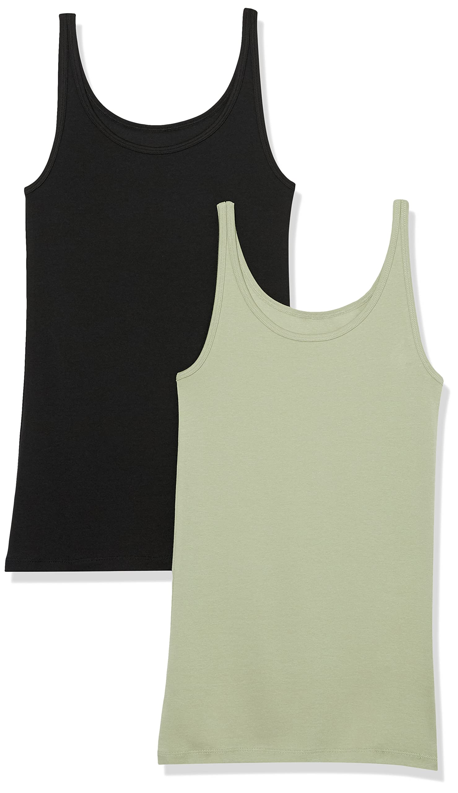 Amazon Essentials Women's Slim Fit Spaghetti Strap Tank Top 2 Pack