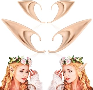 FRESHME Fairy Pixie Elf Ears - Cosplay Pointed Ears Halloween Costume Renaissance Accessories Vampire Ears Anime Dress Up