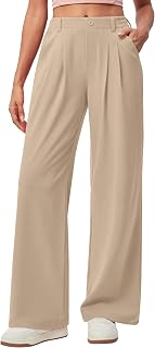Wide Leg Dress Pants for Women Pull on Work Pants Business Casual Outfits