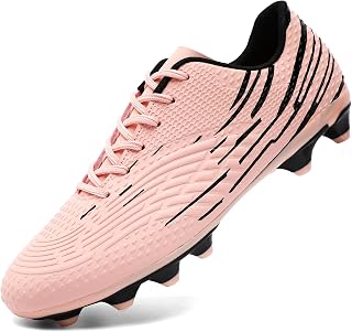 DimaiGlobal Football Shoes with Cleats for Men and Women Professional Football Shoes for Artificial Grass Futsal and Training for Indoor/Outdoor – Non-Slip Junior