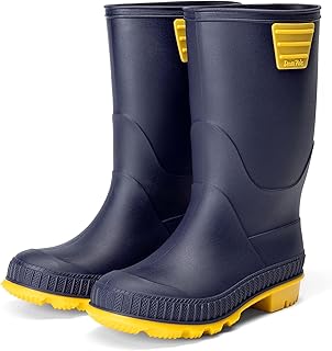 DREAM PAIRS Kids Waterproof Rain Boots | for Boys Girls,Non-Slip,Easy to Wear,Lightweight,for Outdoor Rainy Day Play, Puddle Splashing