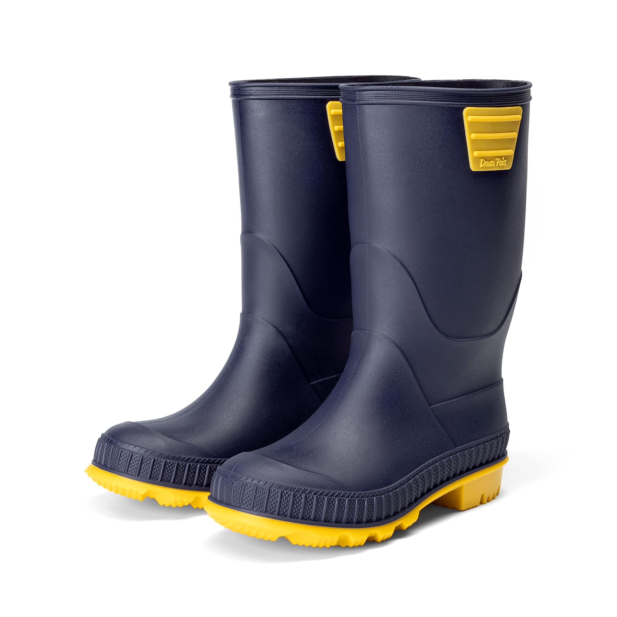 DREAM PAIRS Kids Waterproof Rain Boots | for Boys Girls,Non-Slip,Easy to Wear,Li