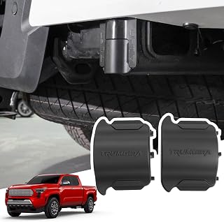 TRUMGETA 2 PCS All Black Rear Bumper Crossmember End Caps | Fit for 4th Gen Toyota Tacoma Accessories 2024 2025 2026 Waterproof Rubber Stopper Cover Protection