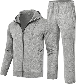 Gopune Men's Tracksuit 2 Pieces Set Hoodie Sweatsuits Full Zip Athletic Jogging Suits Long Sleeve Casual Sports Outfits