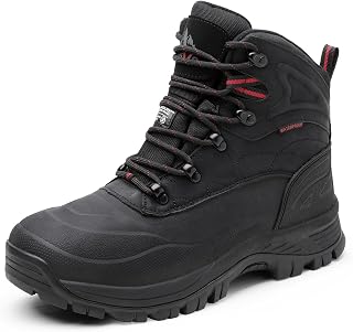 NORTIV 8 Men's Waterproof Hiking Winter Snow Boots