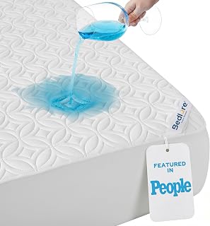 BEDLORE Waterproof Mattress Protector, California King Size Noiseless Mattress Pad with Deep Pocket 6"-21" Depth, Soft & Breathable Bed Mattress Cover Washable for Home, Bedroom, Hotel (White)