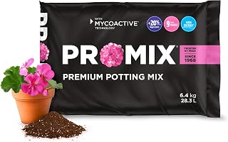 PRO-MIX Premium Potting Soil Indoor Plants & Outdoor Potting Mix, 28.3 L | 9-month Slow-release Fertilizer with MYCOACTIVE Technology for Bigger Plants & More Blooms