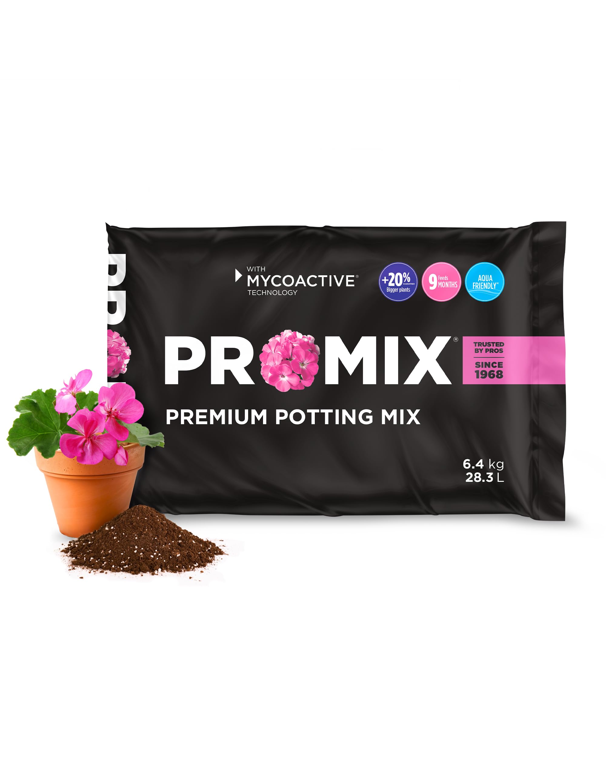PRO-MIX Premium Potting Soil Indoor Plants & Outdoor Potting Mix, 28.3 L | 9-mon